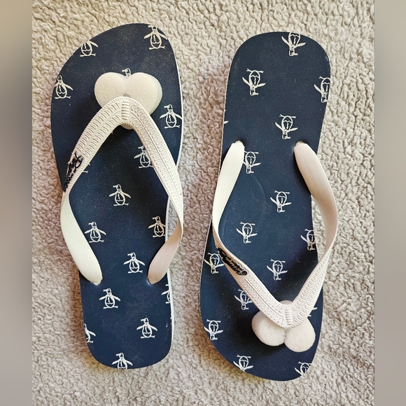 Original Penguin Men's Rubber Flip Flips 9 NWT - Picture 1 of 5